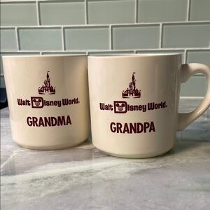 Disney Grandma and Grandpa Mugs - Cream